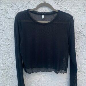 Black Sheer layering shirt